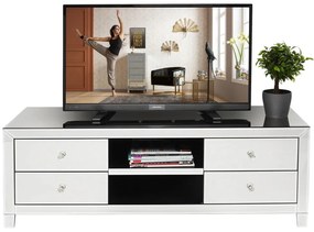 Kare Design SALE - Luxury TV-Meubel 2-Vakken/4-Lades - B140xD45xH50 Cm - Spiegelglas