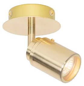 Moderne badkamer Spot / Opbouwspot / Plafondspot messing IP44 - Ducha Modern GU10 IP44 rond Lamp
