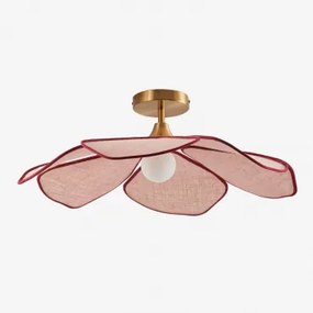 Benavid Plafondlamp Ø75 Cm & Linnen Roze – Kwarts - Granaat - Sklum