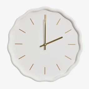 Tovarx Wandklok Ø35 Cm In Mdf Wit - Sklum