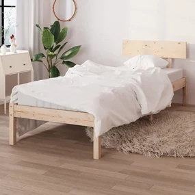vidaXL Bedframe massief grenenhout 90x190 cm UK Single