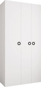 Kledingkast Hartford 544, Zwart, Wit, 246x120x42cm, Kledingkast deuren: Met scharnieren, Aantal planken: 6, Aantal planken: 6