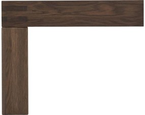 Goossens Salontafel Clear rechthoekig, hout eiken donker bruin, stijlvol landelijk, 140 x 40 x 75 cm