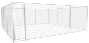 vidaXL Hondenkennel voor buiten 570x570x185 cm gegalvaniseerd staal