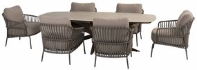 4 Seasons Outdoor Capalbio low dining chair terre  Tuinstoel    bruin weerbestendig