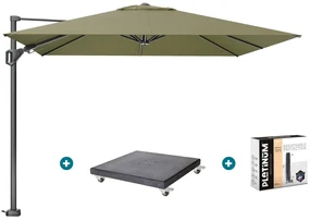 Platinum Challenger Premium T2 3x3 m - Lush green met Modena voet en hoes