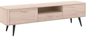 Goossens Tv Dressoir Bjarte, 2 deuren 1 lade 1 open vak 42 cm diep 180 cm breed