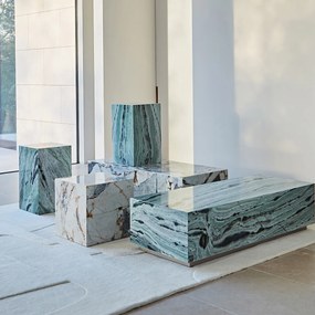 Bijzettafel marmeren kubus, Alcana