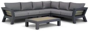 Hoek loungeset 6 personen Aluminium Grijs  Santika Furniture Santika Yovita