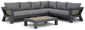 Hoek loungeset 6 personen Aluminium Grijs  Santika Furniture Santika Yovita