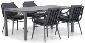 Tuinset 4 personen 180 cm Wicker Grijs Coco Coco Leonardo