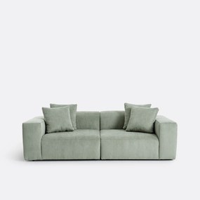 3-zitsbank van fijn ribfluweel, LIORA