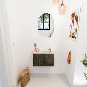 Mondiaz Joya DLux 60cm toiletmeubel shadow met wastafel faye rechts 1 kraangat ostra
