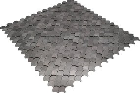 Zelfklevende Mozaïektegels Metaal | Visschub Antraciet | 28,8×29,8 cm | Keuken, Bad &amp; WC