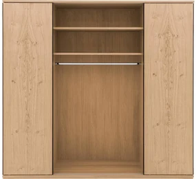 Goossens Excellent Kledingkast Wood, 240 cm breed, 223 cm hoog, 4 hout schuifdeuren