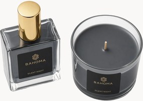Kamerspray en geurkaars Silent Night, 2-delig (mandarijn, nootmuskaat, laurierbes)