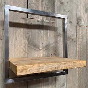 Industriële Wandplank Shelfie B RVS – 35cm X 35cm