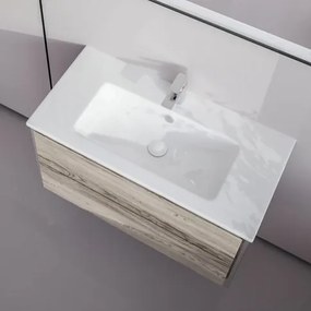Sapho Practico keramische wastafel met kraangat 80x40cm wit glans
