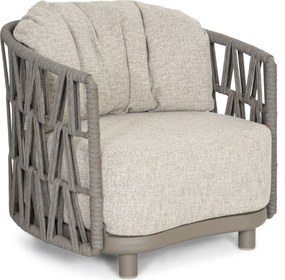 Stoel en Bank Loungeset 5 personen Rope Taupe  Santika Furniture Santika