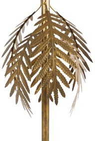 Vloerlamp goud 145 cm met plisse kap wit 45 cm - Botanica