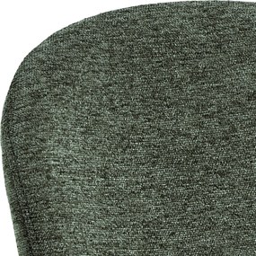 FIORA Groen (stof Apia 352)/zwart frame - MODERNE GESTOFFEERDE STOEL VOOR WOONKAMER/EETKAMER LOFT