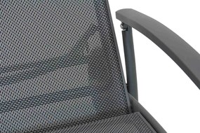 Presto Lettino Lounger Verstelbaar Aluminium Grijs