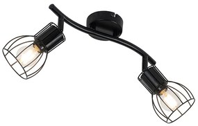 Moderne plafondspot zwart 2-lichts verstelbaar - Botu