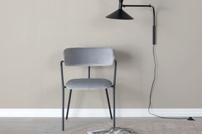 Jörn Eetkamerstoel - Livia - Lichtgrijs - Fluweel - Jörn