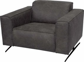 Fauteuil - Lambada - leer Hunter grijs 104