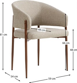 Walnoot Eetkamerstoel Met Armleuningen