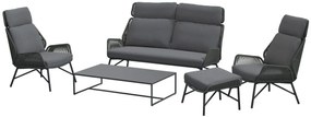 4 Seasons Outdoor Carthago loungeset platinum met Valetta tafel      antraciet weerbestendig