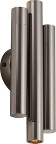 Retro wandlamp zwart chroom 3-lichts - Pipes