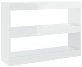 vidaXL Boekenkast/kamerscherm 100x30x72 cm hoogglans wit