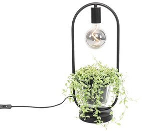 Moderne tafellamp zwart met glas ovaal - Roslini Modern E27 rond Binnenverlichting Lamp