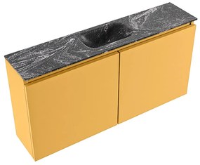 Mondiaz Ture DLux toiletmeubel 100cm ocher met wastafel lava midden met kraangat