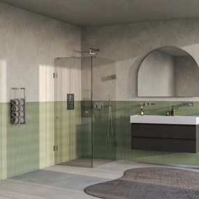 Brauer Void Carving profielloze douchecabine 80x120cm RVS geborsteld PVD