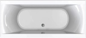 Saqu Bindo inbouwbad 2-persoons 180x80cm glans wit acryl