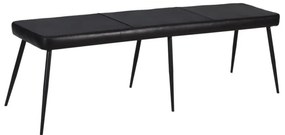 Eetkamerbank - Charleston - leer antraciet - 160 cm breed