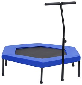 vidaXL Fitnesstrampoline met handgreep veiligheidsmat zeshoekig 122 cm