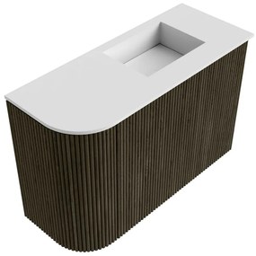 Mondiaz Joya 60cm toiletmeubel ronding links shadow met wastafel faye rechts 1 kraangat talc