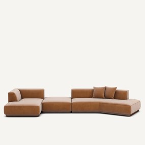 Open hoekbank links XL fluweel, Jacopo