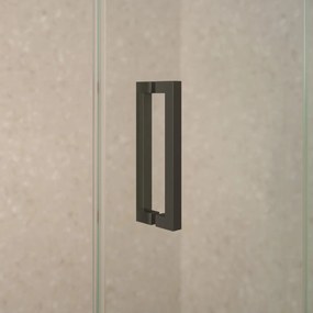 Saniclear Supreme douchecabine 90x90cm anti-kalk zwart mat