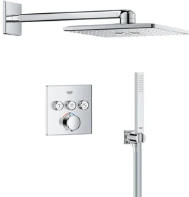 Grohe Precision SmartControl inbouw regendoucheset met 3 straalsoorten vierkant Ø31cm chroom