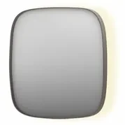 INK SP30 spiegel - 60x4x60cm contour in stalen kader incl indir LED - verwarming - color changing - dimbaar en schakelaar - geborsteld RVS 8409713