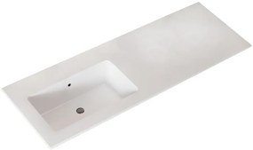 Muebles Avila badmeubel ribbelfront 120cm naturel eiken met wastafel links zonder kraangat