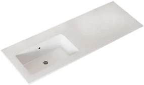 Muebles Avila badmeubel ribbelfront 120cm legergroen met wastafel links zonder kraangat