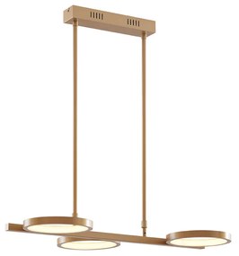 Eettafel / Eetkamer Moderne hanglamp goud incl. LED 3-staps dimbaar 3-lichts - Vivé Modern Binnenverlichting Lamp