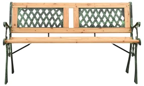 vidaXL Tuinbank 122 cm gietijzer en massief vurenhout