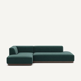 Linkse hoekbank XL in gespikkelde stof, Jacopo