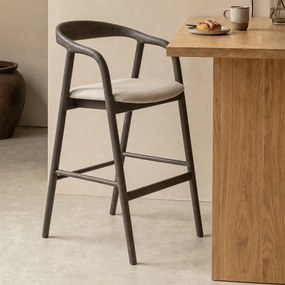 Eleonora Rayven Barkruk Hout Wabi Sabi Stijl Bruin